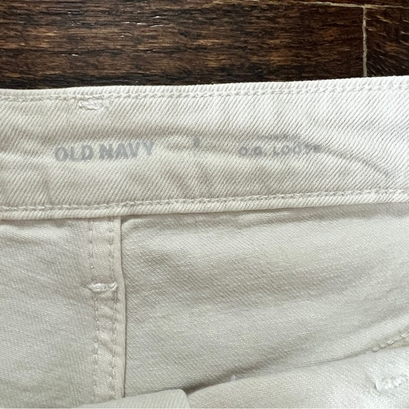Old Navy Women’s Ivory OG Loose Utility Jeans size 8 Tall - Picture 3 of 7